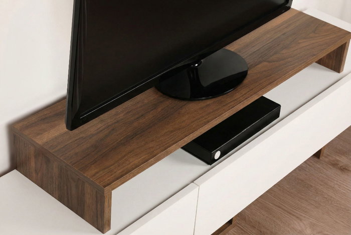 Hanah Home Mueble de TV Nirvana Blanco y Teca Hanah Home Mueble de TV Nirvana Blanco y Teca